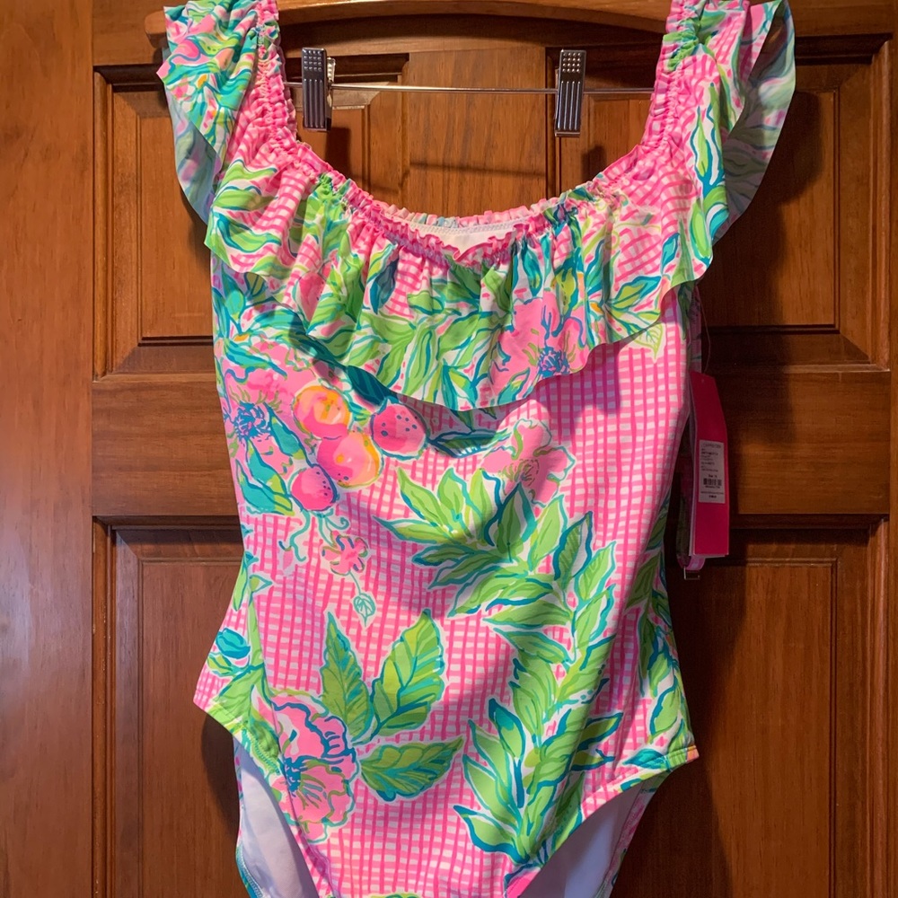 Lilly Pulitzer NWT Off the Shoulder One Piece Swim